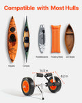 Kayak Cart Foldable 90kg Load Solid Rubber Tires Paddle Board Trolley