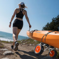Kayak Cart Foldable 90kg Load Solid Rubber Tires Paddle Board Trolley