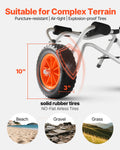Kayak Cart 113kg Foldable Trolley 25cm Solid Rubber Tires Ratchet
