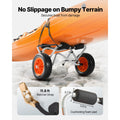 Kayak Cart 113kg Foldable Trolley 25cm Solid Rubber Tires Ratchet