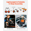 Kayak Cart 113kg Foldable Trolley 25cm Solid Rubber Tires Ratchet
