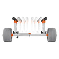 Kayak Cart, 158.8 kg Load Capacity, Kayak Trolley with 30.5 cm Inflatable PU Tires & 2 Straps, Assembles & Disassembles Within Seconds, Paddle Board Trolley for Carrying Kayaks and Canoes