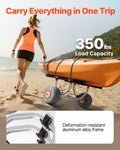 Kayak Cart 158.8kg Load Capacity Inflatable Tires Paddle Board Trolley
