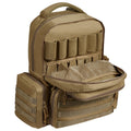 Tactical Range Backpack for 6 Pistols, Gun Backpack with 6 Independent Pistol Bags & 10 Magazines, Pistol Backpack for Outdoor Hunting Shooting, Range Bag for Handguns Lockable Zipper, Brown