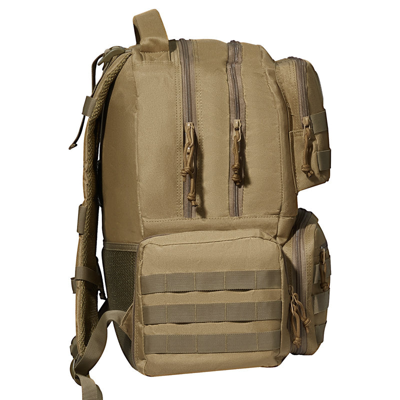 Tactical Gun Backpack 6 Pistols 10 Magazines Lockable Brown