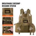 Tactical Gun Backpack 6 Pistols 10 Magazines Lockable Brown