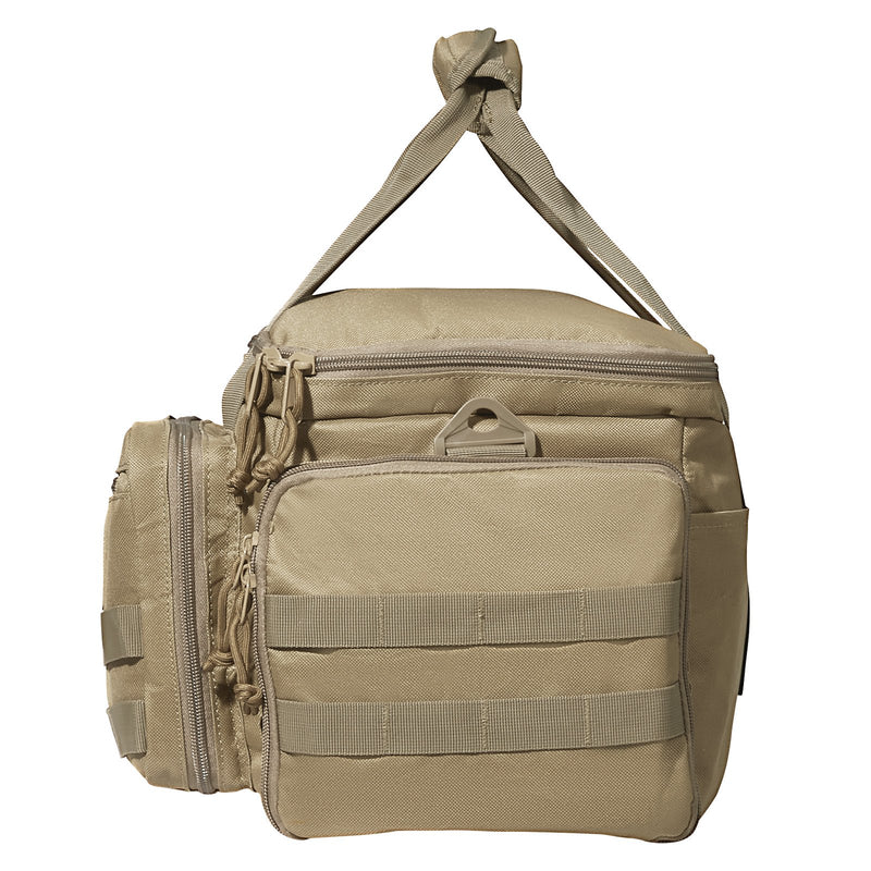 Range Bag 4 Pistols Tactical Gun Bag 3 Baffles 6 Magazines Brown