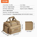 Range Bag 4 Pistols Tactical Gun Bag 3 Baffles 6 Magazines Brown