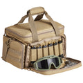 Range Bag 4 Pistols Tactical Gun Bag 3 Baffles 6 Magazines Brown