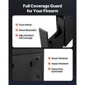 Gun Safe, Slider Handgun Gun Safe with Fingerprint/Password/Key, 3-Way Quick Access Firearm Case Box with Lighting for 1 Pistol & Magazine, Mounted Pistol Gun Box for Nightstand Bedside Desk Car