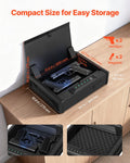 Gun Safe Fingerprint Password Key 2 Pistol Handgun Bedside Storage Box