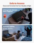 Gun Safe Fingerprint Password Key 2 Pistol Handgun Bedside Storage Box