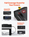 Gun Safe Fingerprint Password Key 2 Pistol Handgun Bedside Storage Box