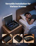 Gun Safe Fingerprint Password Key 2 Pistol Handgun Bedside Storage Box