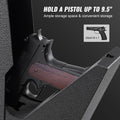Mounted Gun Safe for Pistols Biometric Gun Safe 3 Access Ways for 1 Pistol