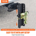 Adjustable Trailer Hitch 25.4cm Drop 21.59cm Rise 6350kg GTW