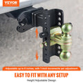 Adjustable Trailer Hitch 152mm Drop 50mm Receiver 6350kg GTW Tow Ball