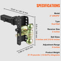 Adjustable Trailer Hitch 152mm Drop 50mm Receiver 6350kg GTW Tow Ball