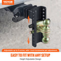 Adjustable Trailer Hitch 203mm Drop 165mm Rise 50.8mm 58.7mm Tow Balls