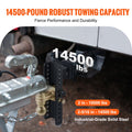 Adjustable Trailer Hitch, 25 cm Drop & 21.59 cm Rise Hitch Ball Mount with 6.35 cm Receiver Solid Tube, 6577 kgs GTW, 5.08 cm & 5.08-0.79 cm 45# Steel Tow Balls with Key Lock for Truck Towing
