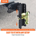 Adjustable Trailer Hitch 25cm Drop 21.59cm Rise 6577kg GTW Tow