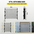 Security Gate Folding 216x221cm Steel Accordion Expandable Scissor