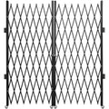 Double Folding Security Gate 5.1'H x 10.2'W Scissor Door