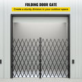 Double Folding Security Gate 5.1'H x 10.2'W Scissor Door