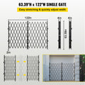 Double Folding Security Gate 5.1'H x 10.2'W Scissor Door