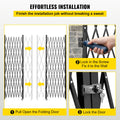 Double Folding Security Gate 5.1'H x 10.2'W Scissor Door
