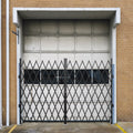 Double Folding Security Gate 5.1'H x 10.2'W Scissor Door