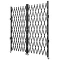 Double Folding Security Gate 5.1'H x 10.2'W Scissor Door