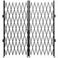 Double Folding Security Gate 5.1'H x 10.2'W Scissor Door