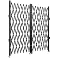 Double Folding Security Gate 5.1'H x 10.2'W Scissor Door