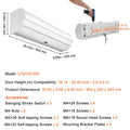 0.9m Commercial Indoor Air Curtain Super Power 2 Speeds 1528m³/h, UL Certified Wall Mounted Air Curtains for Doors, Indoor Over Door Fan with Heavy Duty Limit Switch, Easy-Install Unheated
