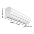 0.9m Commercial Indoor Air Curtain Super Power 2 Speeds 1528m³/h, UL Certified Wall Mounted Air Curtains for Doors, Indoor Over Door Fan with Heavy Duty Limit Switch, Easy-Install Unheated