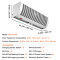 0.9m Commercial Indoor Air Curtain Super Power 2 Speeds 2038m³/h, UL Certified Wall Mounted Air Curtains for Doors, Indoor Over Door Fan with Heavy Duty Limit Switch, Easy-Install Unheated