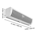 1.1m Commercial Indoor Air Curtain Super Power 2 Speeds 2292m_/h, UL Certified Wall Mounted Air Curtains for Doors, Indoor Over Door Fan with Heavy Duty Limit Switch, Easy-Install Unheated