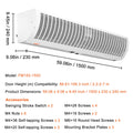 1.5m Commercial Air Curtain 3566m³/h 2 Speed Wall Mounted Door