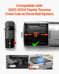 Retractable Tonneau Cover 5.0ft Toyota Tacoma Crew Cab 2021-24