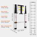 Aluminum Telescoping Ladder 3.2m Extension Step Portable