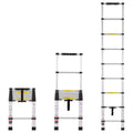 Telescoping Extension Ladder 8.5ft 375LBS Capacity One-Button