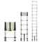 3.8m Telescoping Ladder Aluminum 150kg Capacity Collapsible Extension