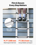 3.8m Telescoping Ladder Aluminum 150kg Capacity Collapsible Extension