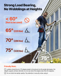 3.8m Telescoping Ladder Aluminum 150kg Capacity Collapsible Extension