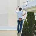 3.8m Telescoping Ladder Aluminum 150kg Capacity Collapsible Extension