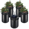 RDWC Hydroponics System 4 Bucket Deep Water Culture Kit Air Pump