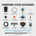 DWC Hydroponics Grow System Deep Water Culture with Top Drip 4 Buckets