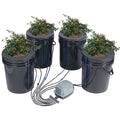 DWC Hydroponics Grow System Deep Water Culture with Top Drip 4 Buckets