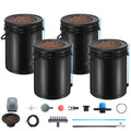 DWC Hydroponics System 4 Bucket Deep Water Culture Top Drip